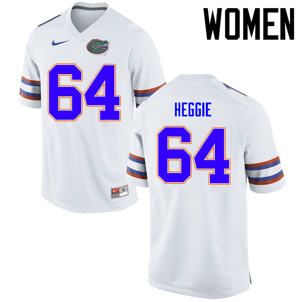 Women Florida Gators #64 Tyler Jordan College Football Jerseys Sale-White - Click Image to Close